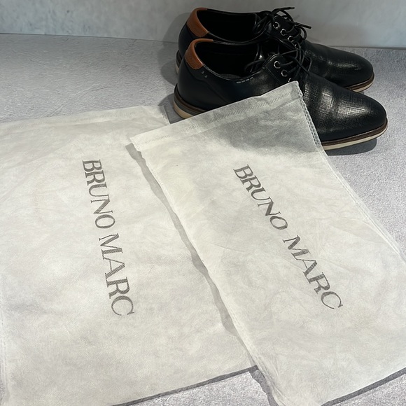 Classy Bruno Marc black and brown Oxford dress shoes men business casual - Picture 12 of 13